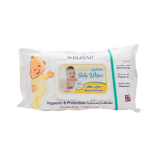 Willzad Unscented Baby Wipes with Aloe Vera & Vitamin E, 100 Count