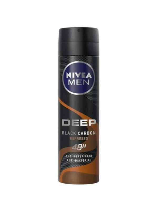 Nivea Men Deep Black Carbon Espresso Antiperspirant Spray - 150ml