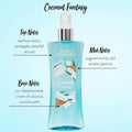 Coconut Body Spray Fantasy Fragrance Body Fantasies 236ml