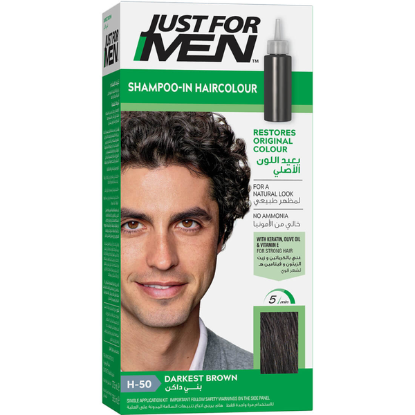 Buy Hair Color Shampoo Darkest Brown For Men JUST FOR MEN