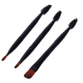 Salon System Dual-Ended Eyelash and Eyebrow Brush Set - 3 Pieces