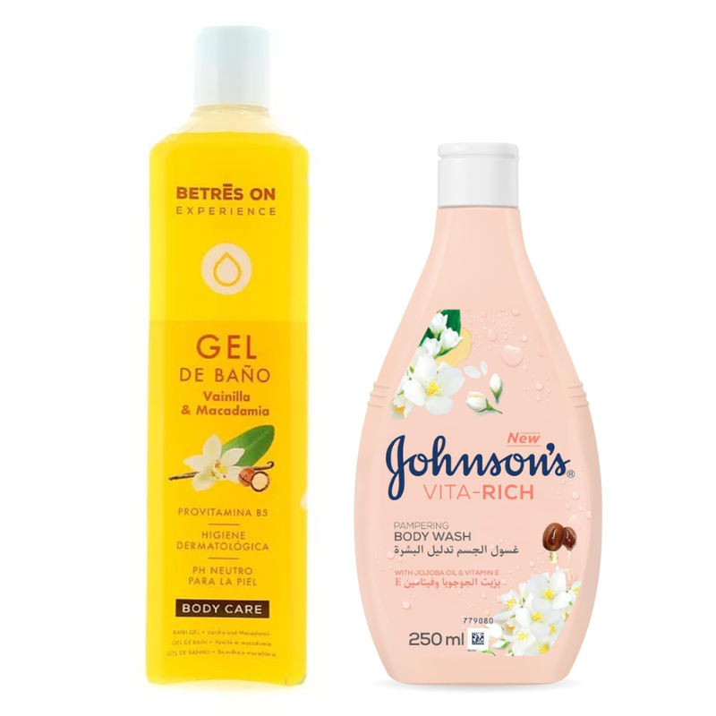 Johnson's Vita-Rich Body Wash & Beatrice Shower Gel Set - 750ml + 250ml