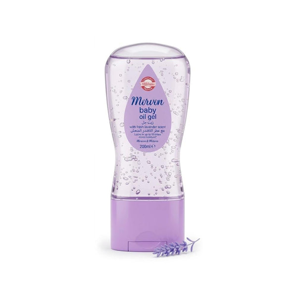 Baby Oil Gel Calming Lavender Scent Moisturizing Morvon 200ml