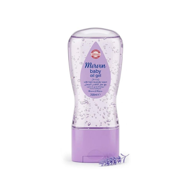 Baby Oil Gel Calming Lavender Scent Moisturizing Morvon 200ml