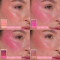 Revolution Blush Palette Aura Points Rose 3-Color Matte Shimmer Face Makeup