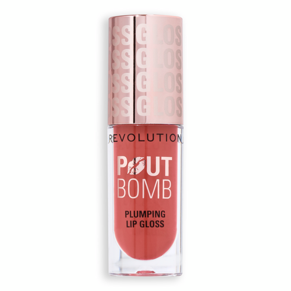 Lip Plumping Lip Gloss Pout Bomb Melba Warm Peach Hydrating Formula Revolution