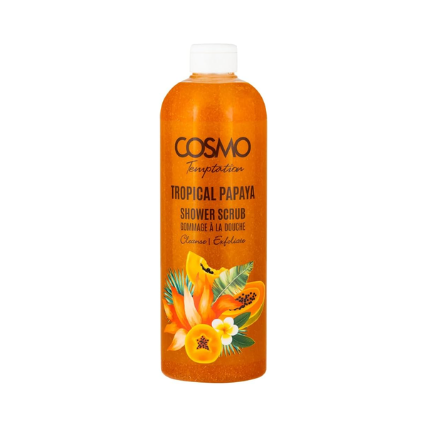 Cosmo Papaya Exfoliating Shower Gel, Body Scrub, 1000ml