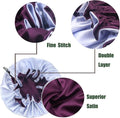 Hair System Satin Sleep Cap - Double Layered, Black