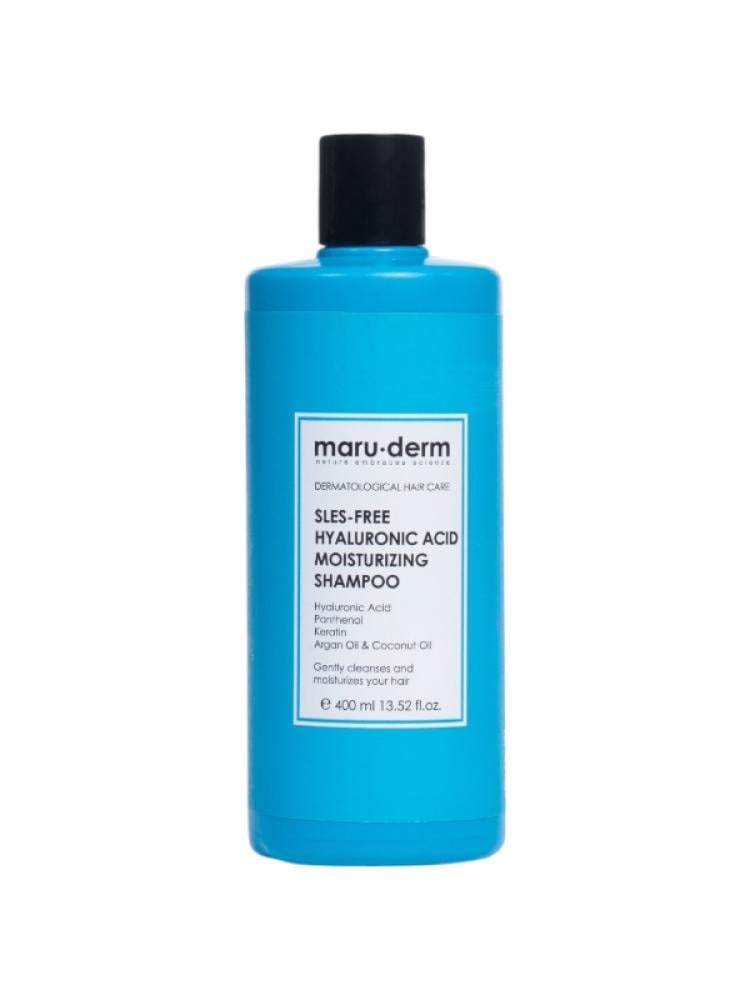 Maru Derm Hyaluronic Acid Moisturizing Shampoo, Sulfate-Free, 400ml