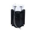 Salon System Washbasin Chair with Black Ceramic Basin and Footrest