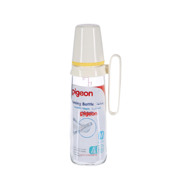 Pigeon Glass Baby Bottle 240ml Medical-Grade Silicone Teat