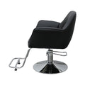 Salon System Gigi Women's Hairdressing Chair - Black Faux Leather, Hydraulic