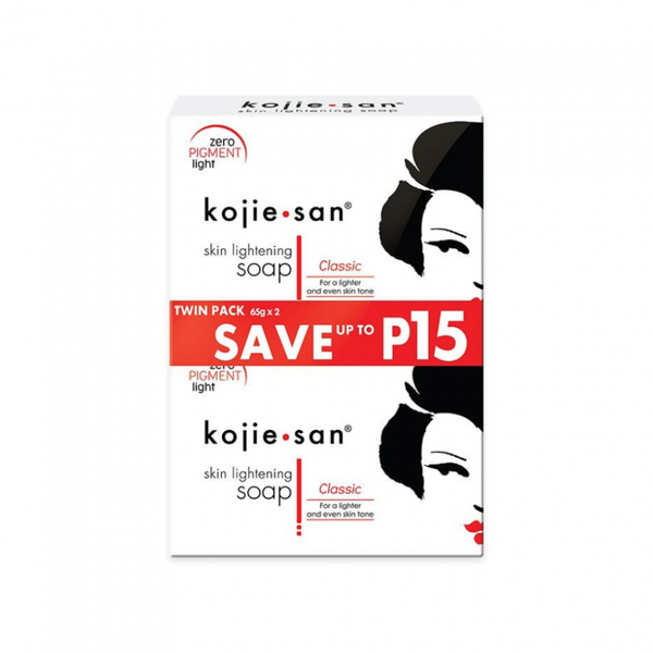 Kojie.san Brightening Bar Soap with Kojic Acid, 2 x 65g