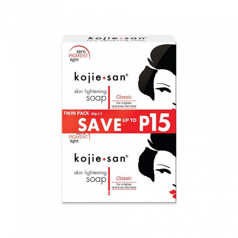 Kojie.san Brightening Bar Soap with Kojic Acid, 2 x 65g