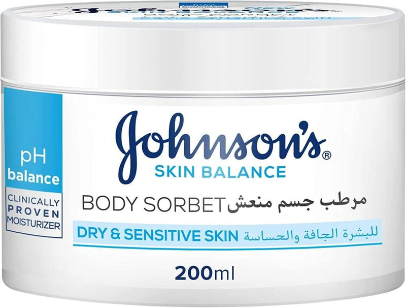 Body Cream for Dry Skin Intense Hydration Sorbet Formula Johnson 200ml