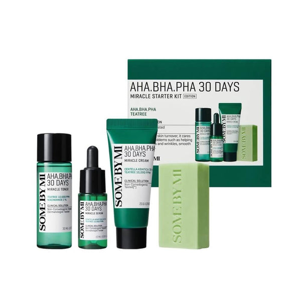 Best Skincare Set Daily Care Routine AHA BHA PHA Some By Mi 4 Pieces