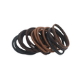 Basic Care Elastic Hair Ties 18-Pack Assorted Colors