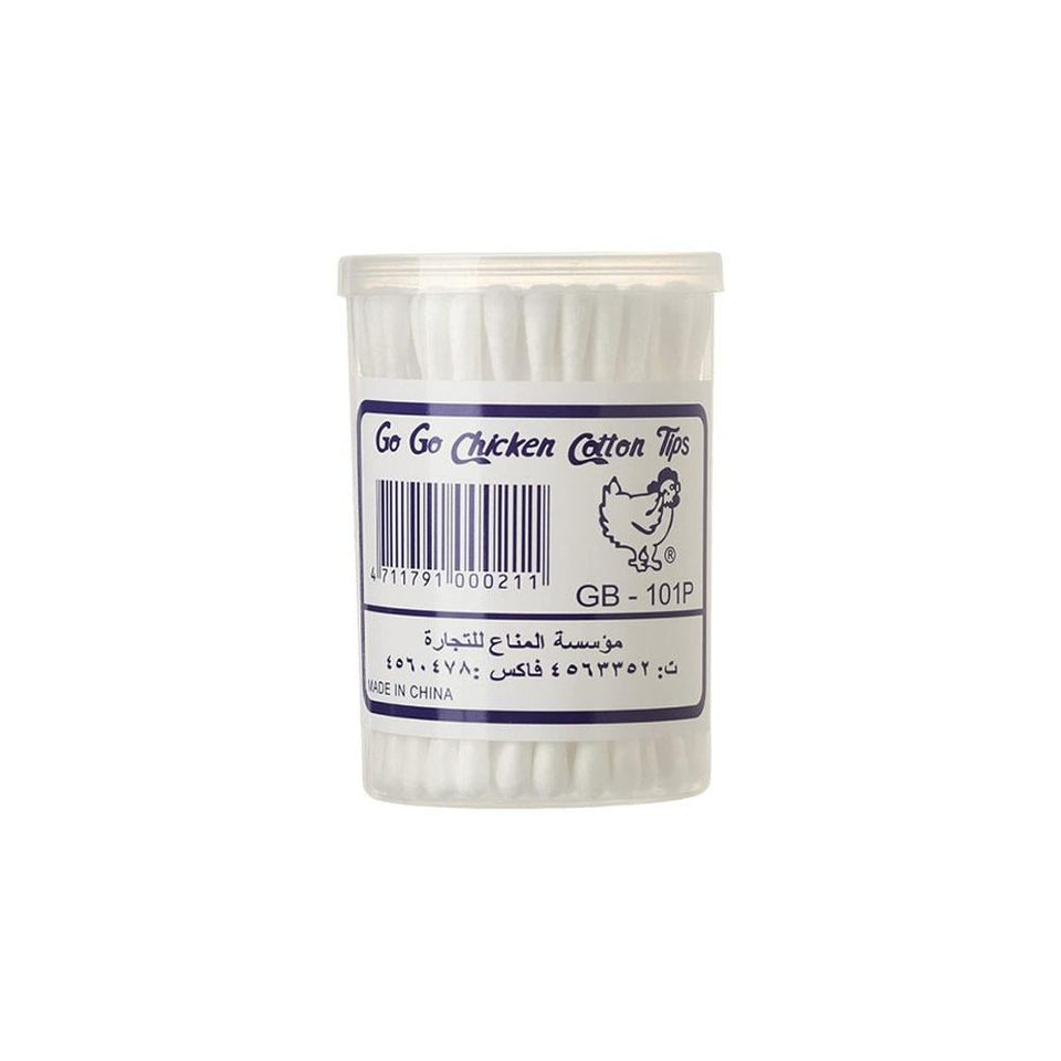 Go Go Chicken Cotton Buds Ultra Soft for Ear Cleaning & Makeup Application 101 sticks