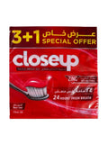 Closeup Red Hot Toothpaste Fresh Breath Whitening 4 x 75ml