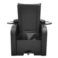 Salon System Pedicure Chair - Black, Attached Movable Basin with Wheels