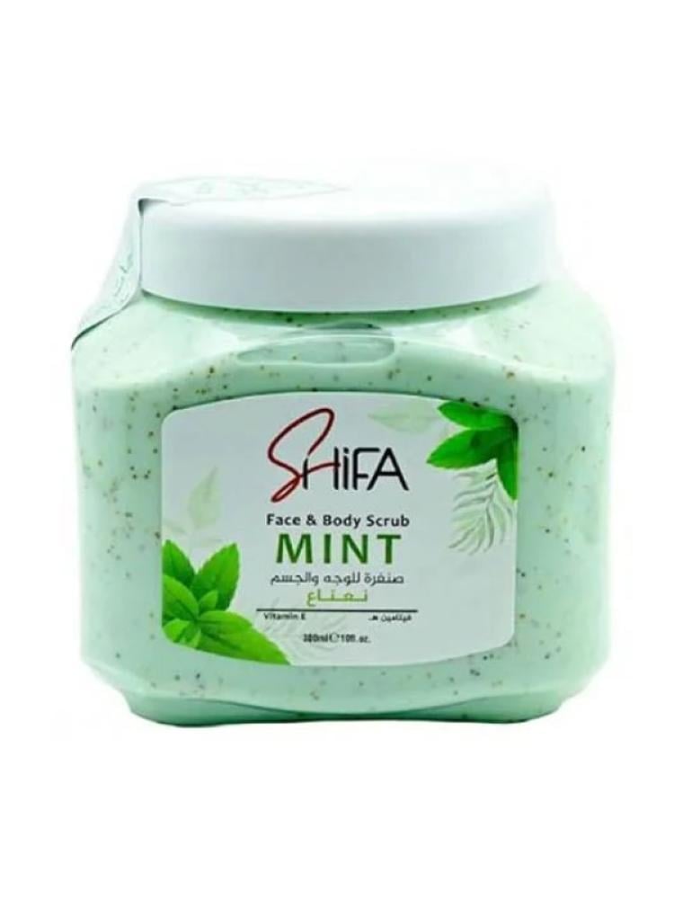 Shifa Mint Face & Body Scrub - Deep Cleansing & Refreshment - 300ml