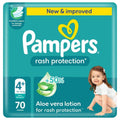 Pampers Diapers Taped Rash Protection Giant Pack Size 4+ 70 Count
