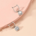 Cubic Zirconia Drop Earrings Elegant Brass Jewellery 1 Pair