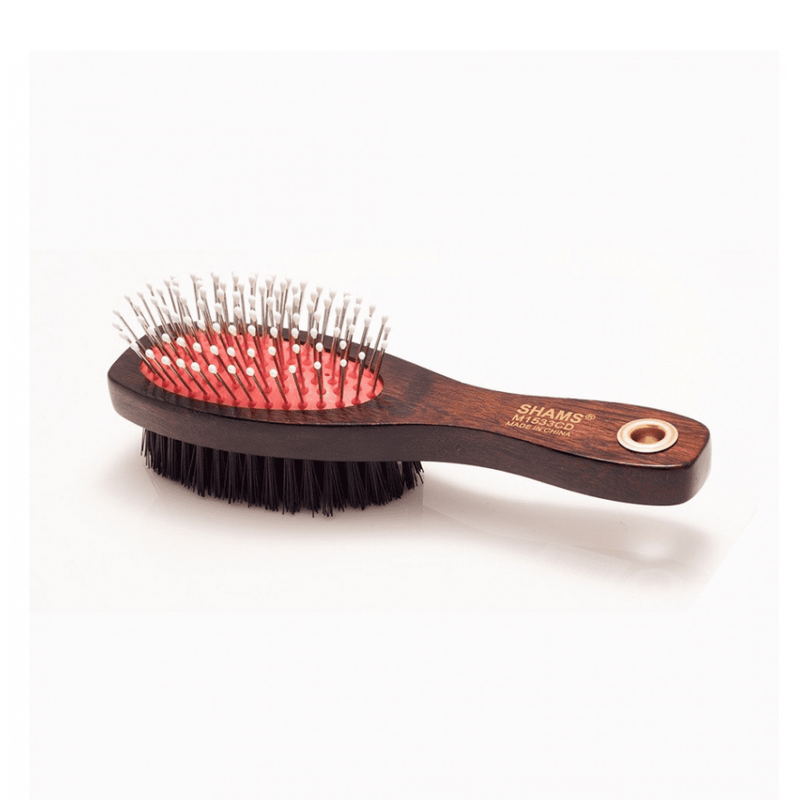 Shams Wooden Detangling Hairbrush M985CD Double-Sided Large