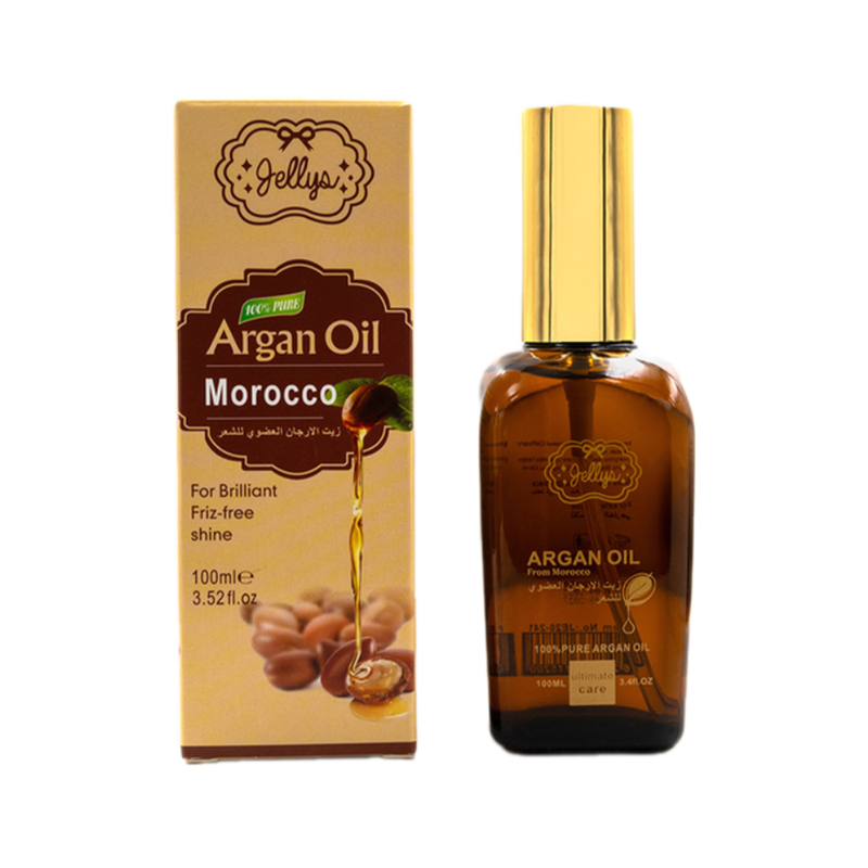Jellys Organic Argan Hair Oil, Nutrient-Rich Serum, 100ml