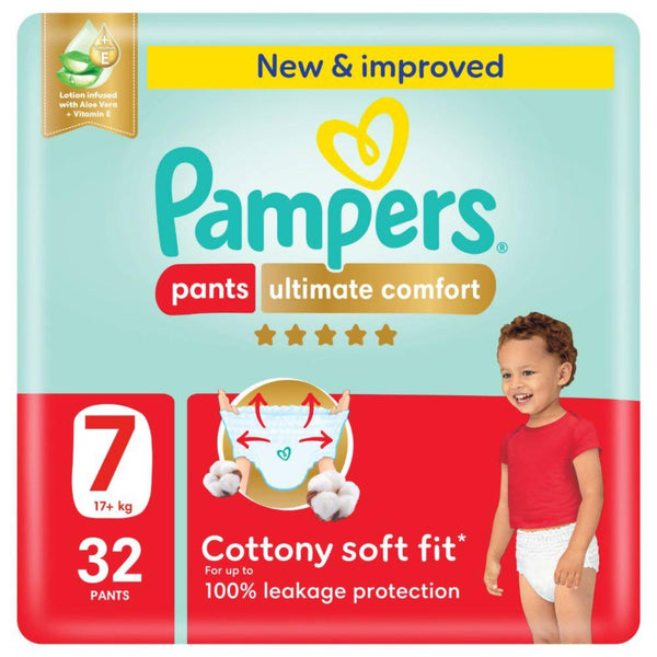 Pampers Active Fit Nappy Pants Size 7 Maximum Comfort 32 Count