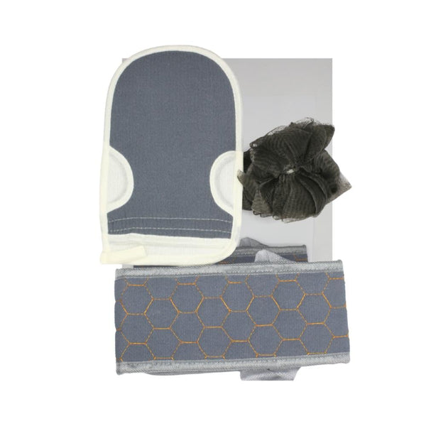 Loofah Bath Set 3-Piece Exfoliating Back Body Hair Sponge