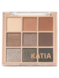 Best Matte Eyeshadow Palette 9 Shades Neutral Katia 16.2g
