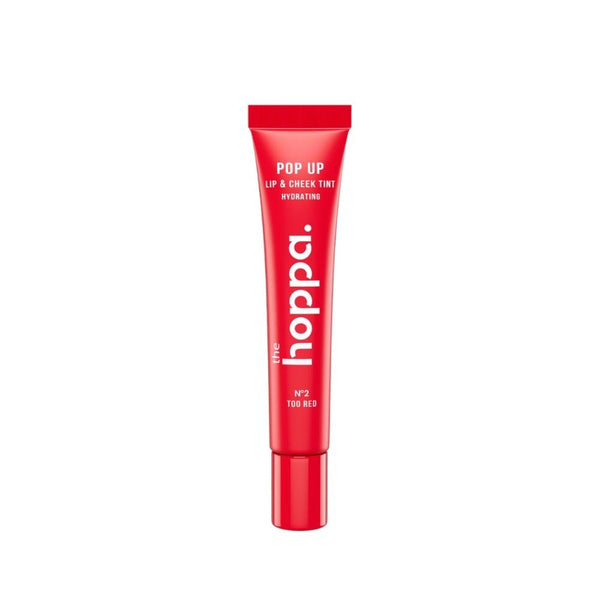 Hoppa Lip and Cheek Tint, Intense Red, Moisturizing, Long-Lasting