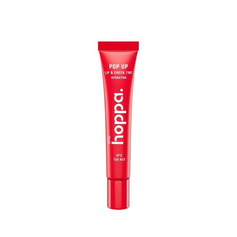 Hoppa Lip and Cheek Tint, Intense Red, Moisturizing, Long-Lasting