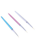 Salon System Nail Art Detail & Design Brushes - 3 Pieces | Assorted Colors