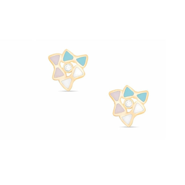 Navarro Children's Earrings in Gold Color, Hypoallergenic Medical Grade