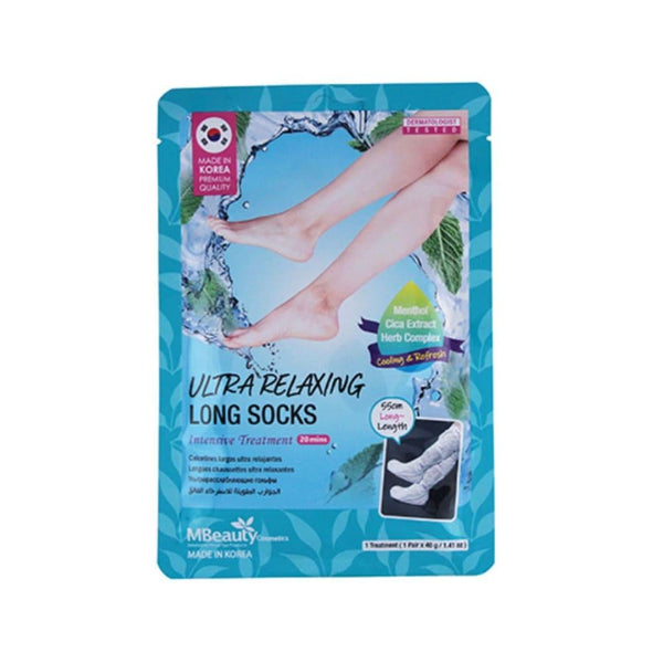 Foot and Leg Mask Socks Ultra Relaxing Cooling Peppermint MBeauty Cosmetics 1 Pair