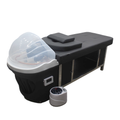 Salon System C237 Massage Bed with Integrated Shampoo Basin - Black