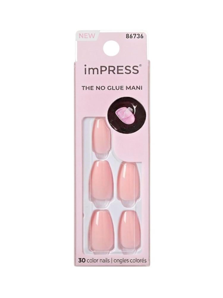Kiss imPRESS Pale Pink Press-On Nails - Short Oval Shape - 30 Pieces