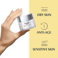 Eucerin Q10 Active Night Cream with Vitamin E for Sensitive Skin, 50ml