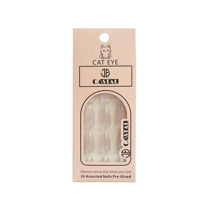 Castal Self-Adhesive Artificial Nails, 24 Pieces, Reusable Plastic