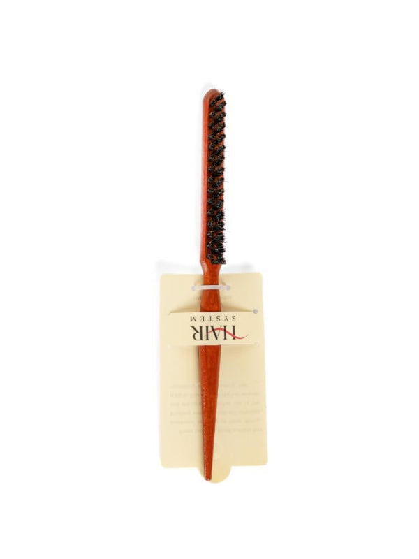 Hair System Wooden Hair Brush with Thin Handle