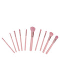 Ruby Face Makeup Brush Set - 10 Pieces, Synthetic Bristles