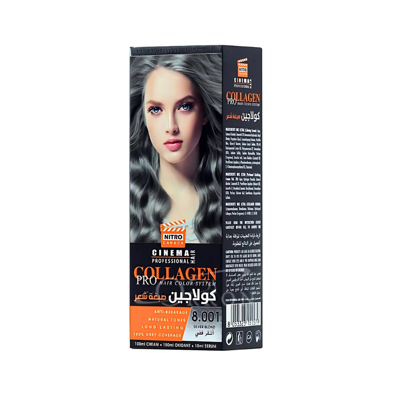 Nitro Canada Collagen Hair Dye 8.001 Silver Blonde 260ml