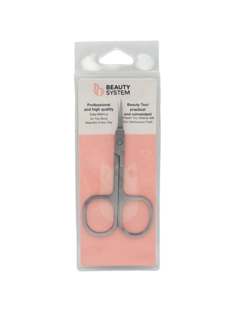 Beauty System Stainless Steel Eyebrow Scissors for Precision Styling