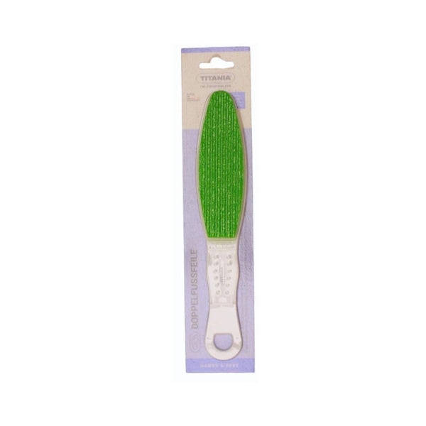 Titania Double-Sided Foot File, Coarse and Fine Grit, Ergonomic Handle