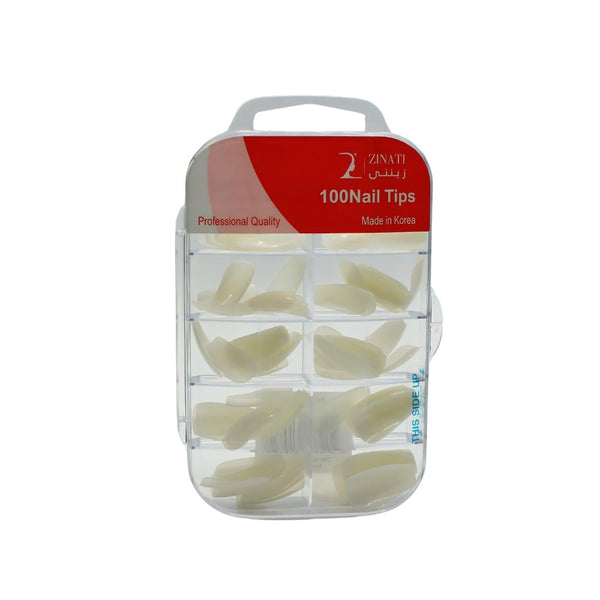 Zinati Artificial Nail Set, Coffin Shape, Full Cover, 100-Piece