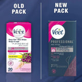 Veet Wax Strips for Normal Skin Hair Removal Body & Legs 20 Strips