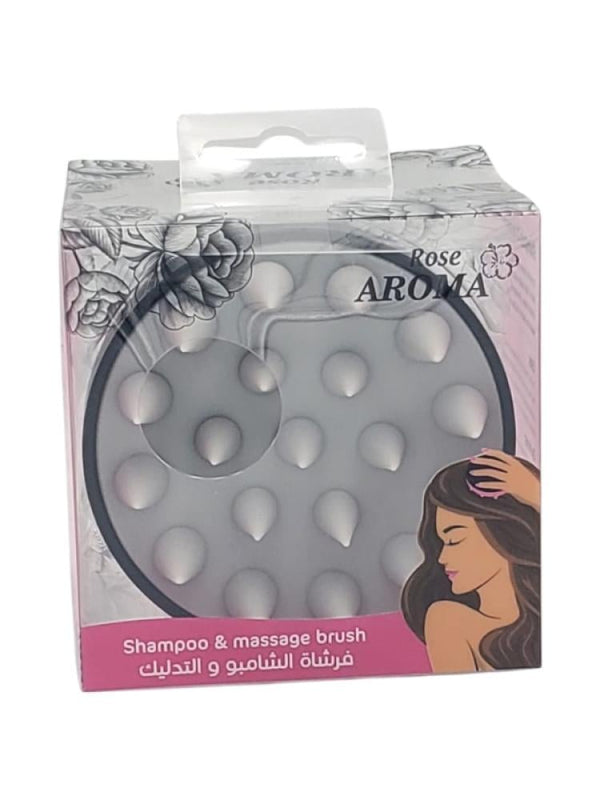 Rose Aroma Silicone Scalp Massager Shampoo Brush