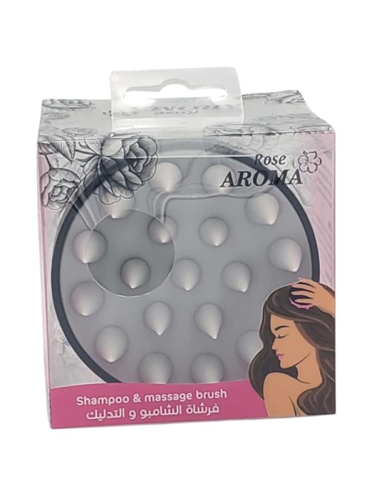 Rose Aroma Silicone Scalp Massager Shampoo Brush